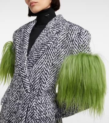 Abrigo de tweed con borrego | Prada