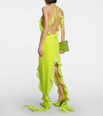 Asymmetric ruffled midi dress | David Koma