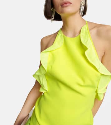 Asymmetric ruffled midi dress | David Koma