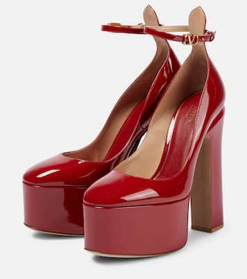 Plateau-Pumps Tan-Go 155 aus Lackleder | Valentino Garavani
