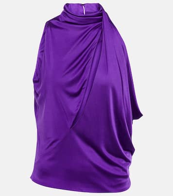 Top à col roulé en satin | Versace