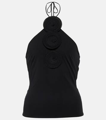 Top con scollo all’americana e appliqué | Magda Butrym