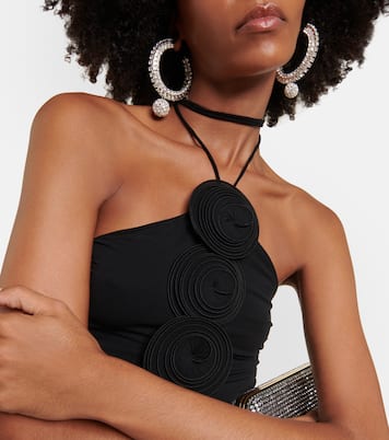 Top con scollo all’americana e appliqué | Magda Butrym