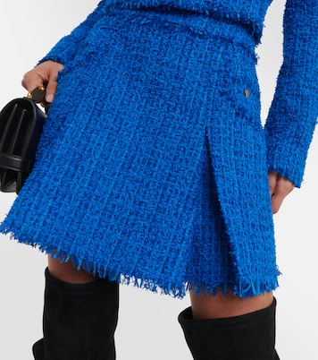 Minigonna in tweed a pieghe | Balmain