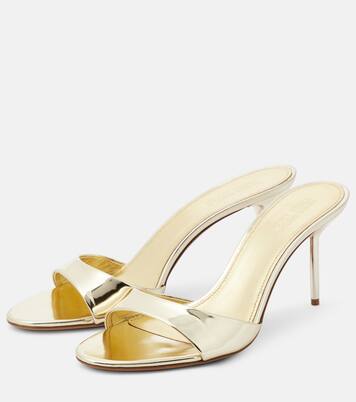 Pantoletten Lidia aus Metallic-Leder | Paris Texas