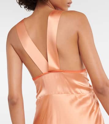 Aries lace-trimmed silk maxi dress | SIR