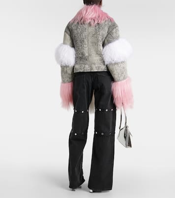 Chaqueta de piel con borrego | The Attico