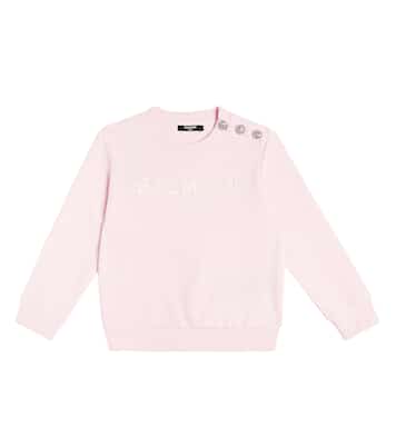 Sudadera de jersey de algodón con logo | Balmain Kids