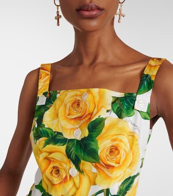 Abito midi in cotone con stampa | Dolce&Gabbana