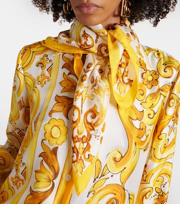 Foulard Majolica en soie | Dolce&Gabbana