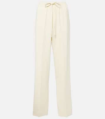 Pantalon droit Aurelia en crêpe | Asceno