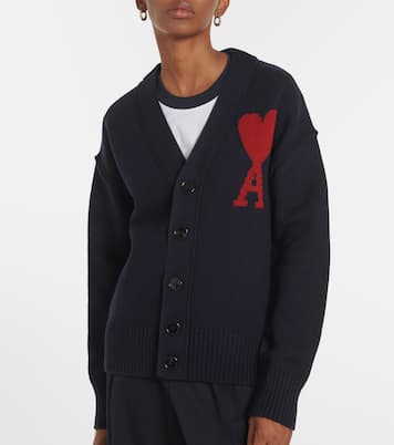 Ami De Cœur wool cardigan | Ami Paris