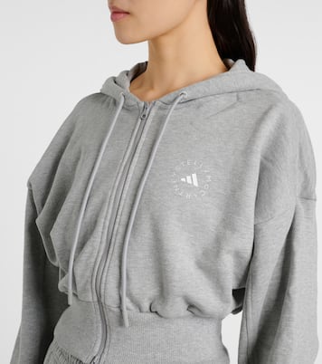 Felpa cropped in jersey di cotone | Adidas by Stella McCartney