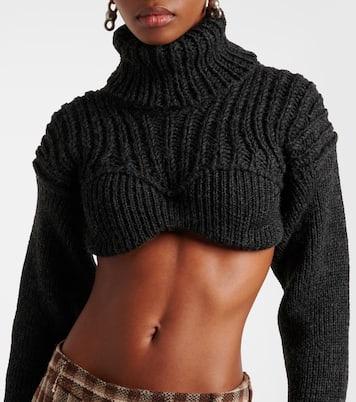 Jersey de cuello alto de mezcla de lana | Acne Studios
