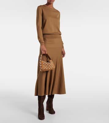Sac Elena Small en daim à ornements | Khaite