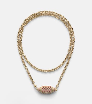 Collier Check en or 18 ct, diamants et rubis | Marie Lichtenberg