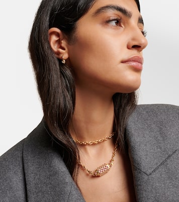 Collier Check en or 18 ct, diamants et rubis | Marie Lichtenberg