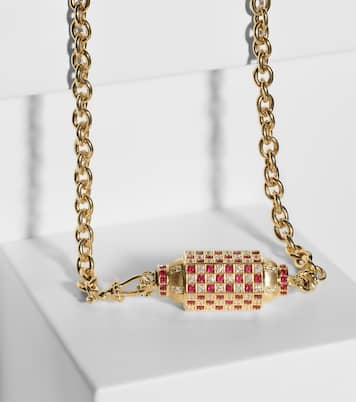 Collier Check en or 18 ct, diamants et rubis | Marie Lichtenberg