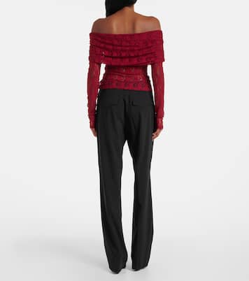 Ruched floral lace top | Rotate