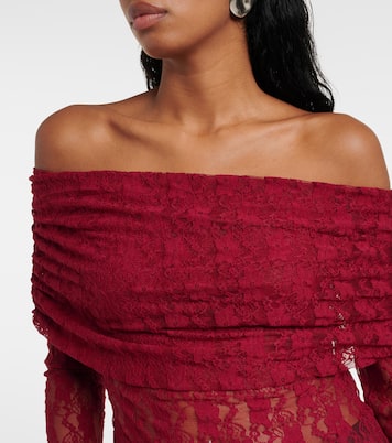 Ruched floral lace top | Rotate