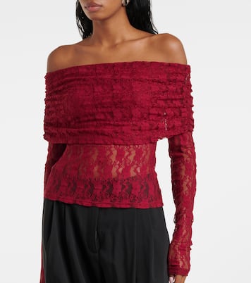 Ruched floral lace top | Rotate