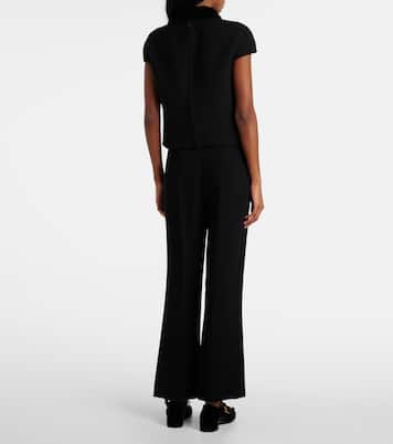 Shearling-trimmed wool top | Prada