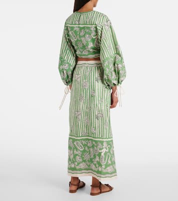 Lula printed cotton wrap skirt | Alémais