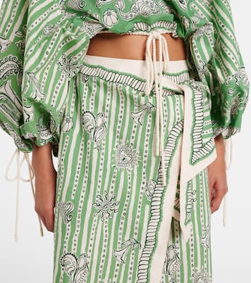Lula printed cotton wrap skirt | Alémais
