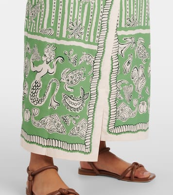 Lula printed cotton wrap skirt | Alémais
