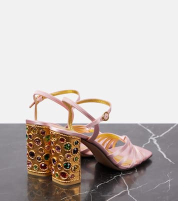 Preshoes 90 embellished satin sandals | Valentino Garavani