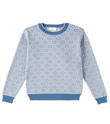 Jersey de algodón con GG en jacquard | Gucci Kids