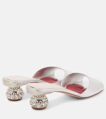 Mules in pelle con cristalli | Roger Vivier