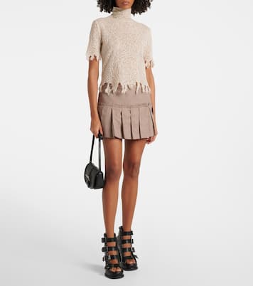 Borsa a tracolla T-Bar Mini in pelle | McQueen