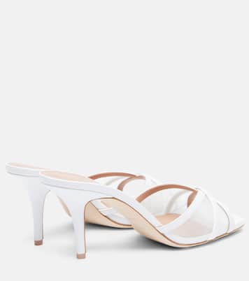 Mules Perla 70 in pelle e mesh  | Malone Souliers
