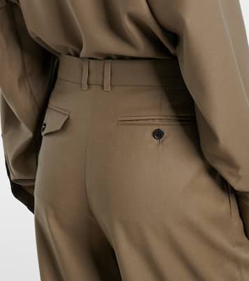 Pantalones Sorina de lana virgen de tiro alto | The Row