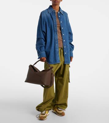 Tote Puzzle Edge Large aus Leder | Loewe
