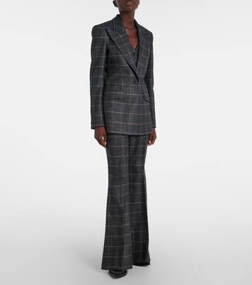 Leiva checked wool and silk blazer | Gabriela Hearst