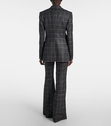 Leiva checked wool and silk blazer | Gabriela Hearst