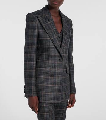 Leiva checked wool and silk blazer | Gabriela Hearst