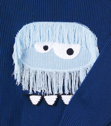 Fringed ribbed-knit cotton sweater | Stella McCartney Kids