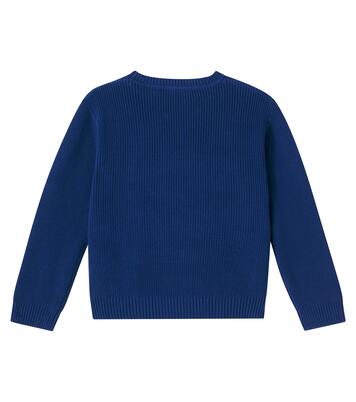 Fringed ribbed-knit cotton sweater | Stella McCartney Kids