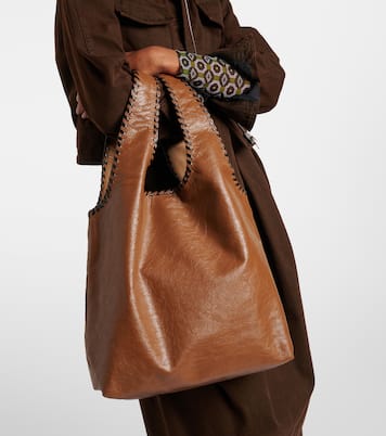 March Large leather tote bag | Dries Van Noten