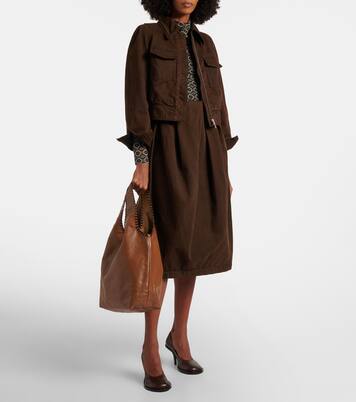 March Large leather tote bag | Dries Van Noten