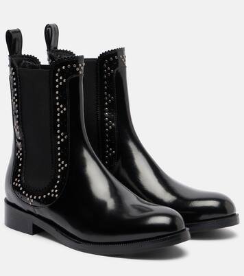 Verzierte Chelsea Boots Skye aus Leder | Aquazzura