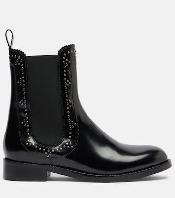 Verzierte Chelsea Boots Skye aus Leder | Aquazzura