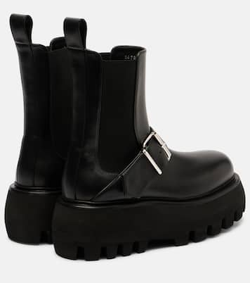 Sofa Buckle leather ankle boots | McQueen
