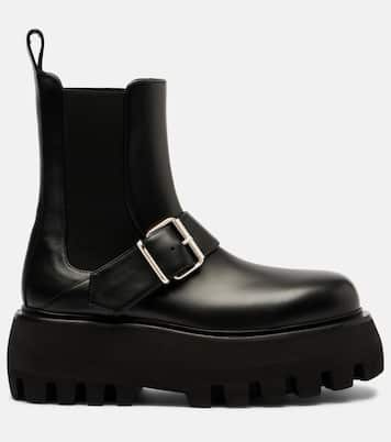 Sofa Buckle leather ankle boots | McQueen
