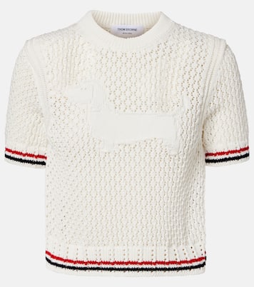 Jacquard cotton sweater | Thom Browne