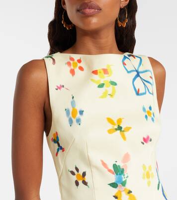 Vestido corto Sidi en mezcla de lino | Alémais