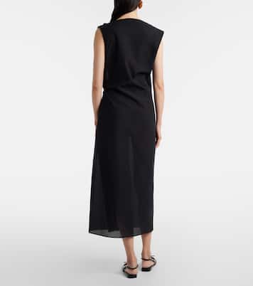 Drap cotton-blend poplin midi dress | Jacquemus